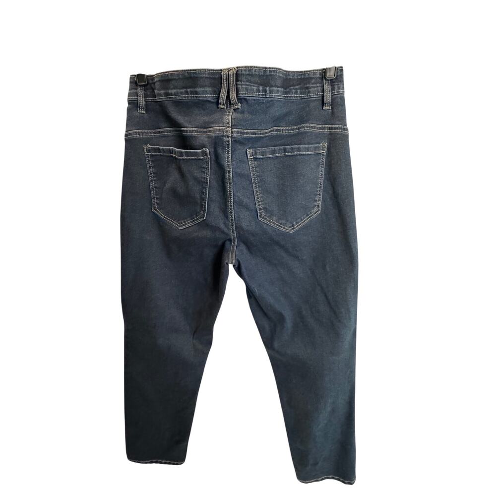 Angels Forever Young Everluxe Sculpt Straight Jeans Size 14 Dark Wash Stretch - Picture 2 of 7